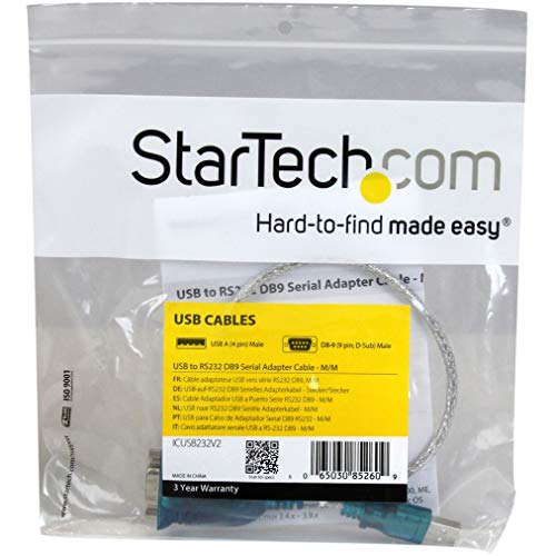 Startech ICUSB232V2 Startech17In (43Cm) 1-Port Usb To Rs232 Db9 Serial Adapter Cable thumb #5