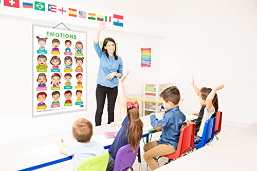 Emotions Early Learning Educational Chart for Kids | 20"X30" inch |Non-Tearable and Waterproof | Double Sided Laminated | Perfect for Homeschooling, Kindergarten and Nursery Students
