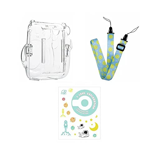 クリアカメラケース Instax Mini 11フォトバッグ用 pcケース クリスタルベルトシール3点セット (4)