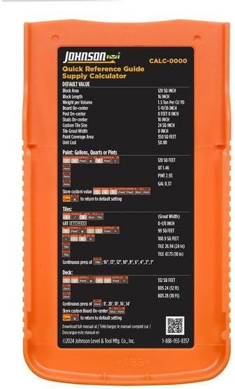 Miniatura 7 de Johnson Level & Tools CALC-0000 Calculadora de suministro