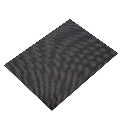 Piatto in Fibra di Carbonio, Materiale Foglio di Pannello in Fibra di Carbonio Twill di Alta Durezza con Superficie Luminosa(200 * 300 * 1.5mm)
