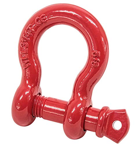 Mytee Products 5/8" Anchor Shackle Forged Carbon Steel W/Alloy Screw Pin Wll 3.25 Tons (6,500 Lbs) | Double Rust Protection Heavy Duty D Ring Shackle For Towing, Rigging & Vehicle Recovery (10 Pack) #TOP7