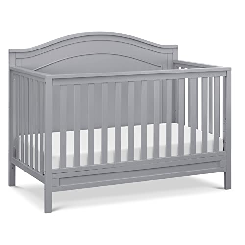 Image of DaVinci Charlie 4-in-1 Convertible Baby Crib - GREENGUARD Gold Certified Convertible Crib to Toddler Bed, Daybed, Full-Size Wooden Bed and Durable - 4 Adjustable Mattress Heights - Grey