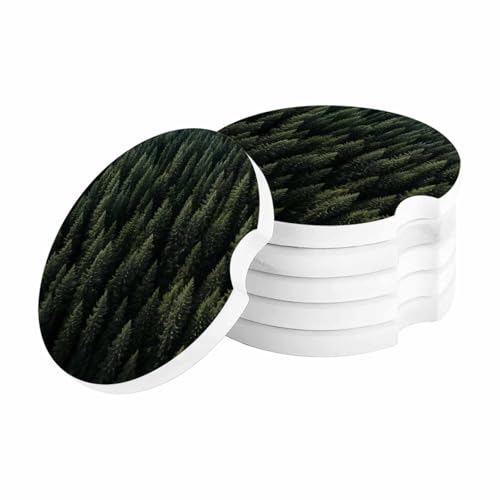 2 pack portavasos para carro con diseño botánico de pino miniatura 2