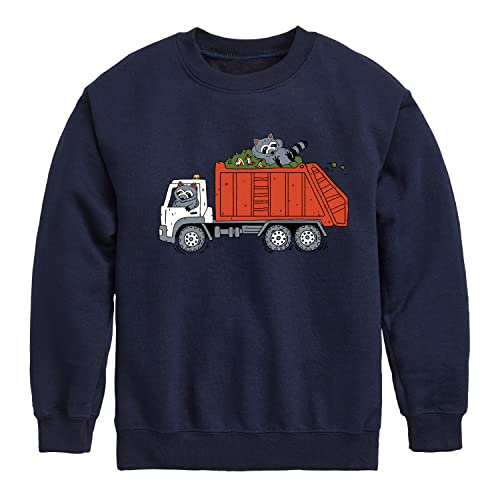 Instant Message - Garbage Truck Boys - Toddler & Youth Crewneck Fleece Sweatshirt