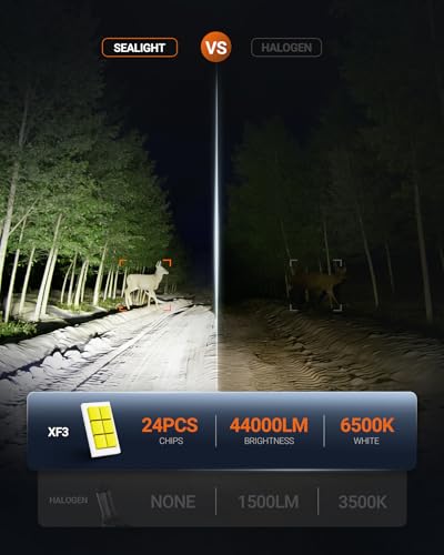 Image of SEALIGHT 9145 H10 LED Fog Light Bulbs, 44000LM 1000% Brighter H10 9140 Fog Lights for Car & DRL, 6500K Cool White Plug & Play, 70,000 Hours Lifespan, Pack of 2