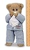 Bearington Collection Illie Willie Get Well Soon Bear Plush Teddy - 10 in Blue Striped Pajamas - Poseable with Weighted Feet - Sick Bear Stuffed Animal #2