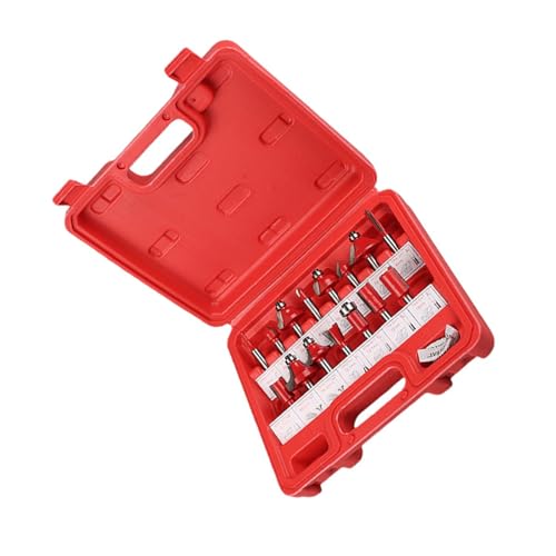 Professional 1/4 Inch Shank Router Bits Set with Roundover Rabbeting Tongue Grooving Cutter for Woodworking Crafting Alloy Steel Router Bits for Wood