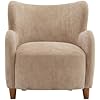 Christopher Knight Home Wingback Accent Chair, Fabric Club Chair, Upholstered Armchair, Curved Backrest Single Sofa, Soft Cushion Seating, Comft Lounge Chair for Living Room Reading Home Rest, Camel