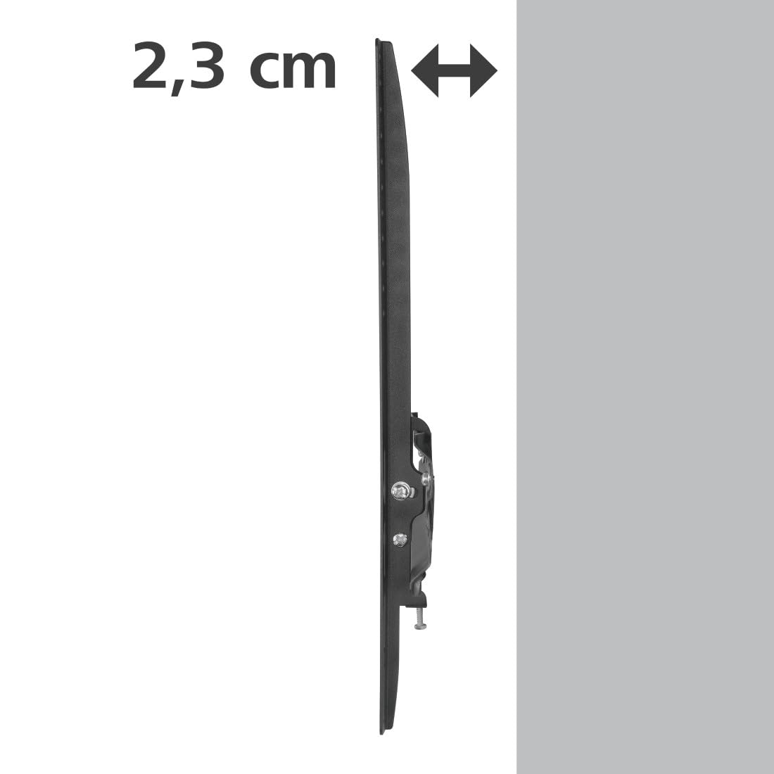 Hama Uchwyt ścienny do telewizora (płaski, 65",VESA 400x400, LCD/LED, do TV, na ścianie, stały, stalowy, maks. udźwig 35 kg, zawiasy ścienne) czarny