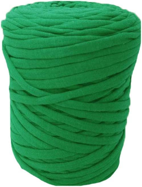 HANOLI200g Art-Yarn T-Shirt Yarn Crochet Yarn Fabric Knitting Yarn Chunky Yarn Spaghetti Yarn Macrame Cotton Yarn Home Decor DIY Yarn (Color : Light Green)