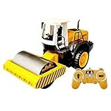 HEBXMF RC Truck Remote Control Road Roller Rigid Road Roller Heavy Duty Steamroller Boy Toy Car Rc Construction Site Vehicle Grader Alloy Model Rc Engineetruck Toys