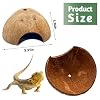 PINVNBY 4 PCS Natural Coconut Reptile Hideouts Lizard Coco Hut Hermit Crab Hut Aquarium Fish Hide Cave Spider Snail Climber Toys