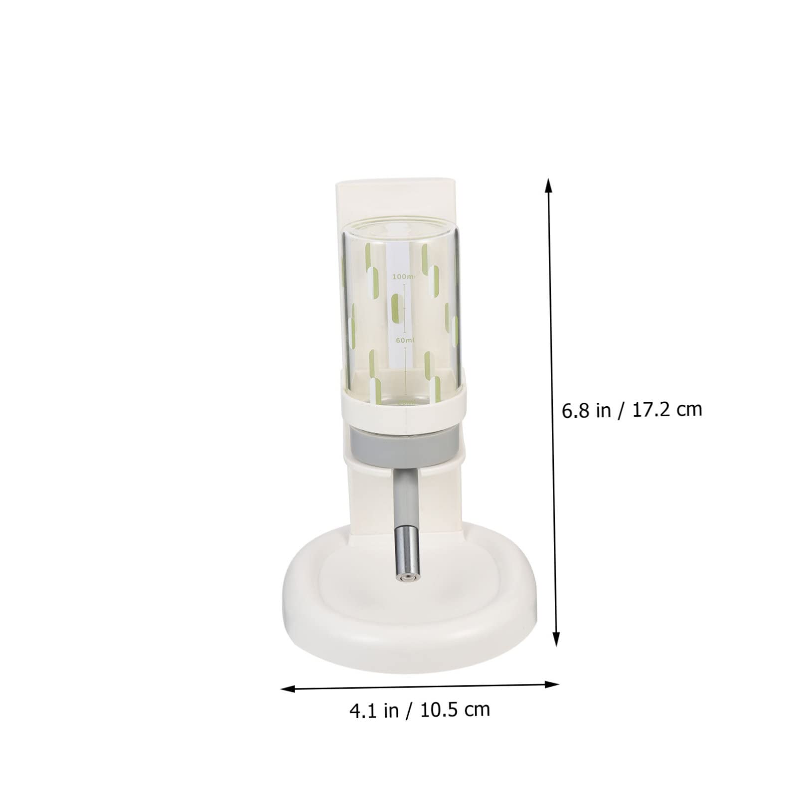 Professioneller Hamster Wasserspender mit Transparenter Glasflasche, Weiß