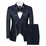 【Pantalones clásicos】 Pantalones a medida delanteros: cintura cómoda: caída limpia: tela suave: combina perfectamente con el conjunto de chaleco blazer con estampado floral paisley para el traje de novio, el atuendo de los padrinos de boda y el espectáculo del anfitrión.