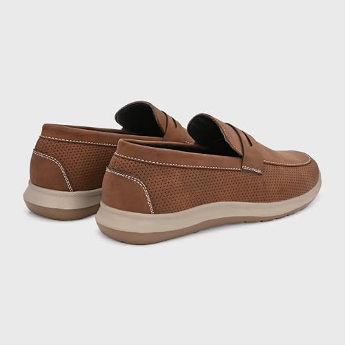 Image of Centrino Commute Loafers for Man | Shoes for Men Stylish | Casual Slip-On Lightweight Moccasins | Cushioned Insole | Comfortable Hand-Stitched Design | Mens Loafer Shoes for Office & Daily Travel Wear (8101)