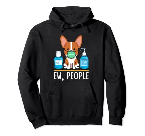 Mascarilla facial de perro Welsh Corgi desinfectante de manos divertido Ew People Sudadera con Capucha