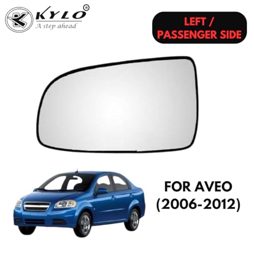 Image of Kylo Aveo (2006-2012) Passenger Side (Left Side) Car Side Mirror Glass /Tukdi /Sub Mirror Plate