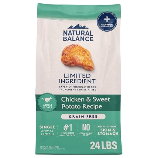 Natural Balance Limited Ingredient Adult Grain-Free Dry Dog Food, Chicken & Sweet Potato Recipe, 24 Pound (Pack of 1)