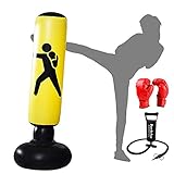 Utilisations larges: ce sac de boxe utile et amusant aide à améliorer la flexibilité et la coordination œil-main, et aide les adultes à brûler des calories et à soulager le stress, adapté aux enfants pour frapper et jouer, adapté aux familles, aux cours, aux gymnases, etc.