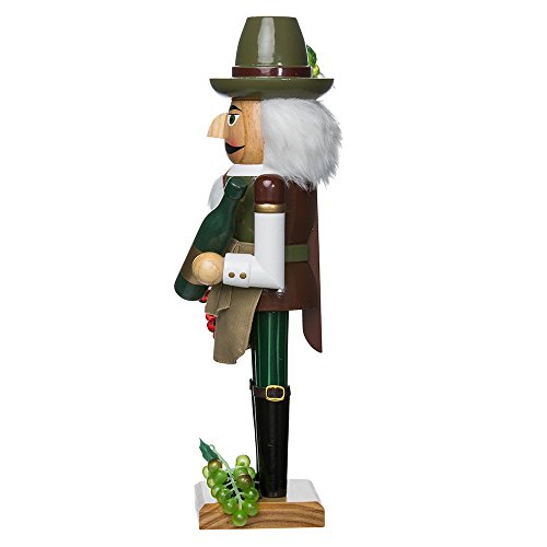 Kurt S. Adler Kurt Adler 15-Inch Wooden Wine Grower Nutcracker, Brown #TOP4