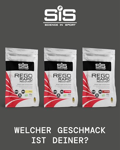 Science in Sport Rego Rapid Recovery Pulver 500g vegan Erdbeere - Regenerations Drink Pulver mit Kohlenhydraten, Proteinen, Elektrolyten, Vitaminen und Mineralien, Unterstützt effektives Training