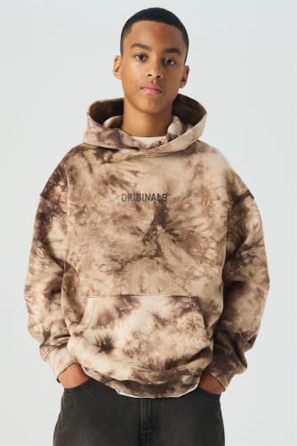 Image of Alan Jones Clothing Boys Oversize Hoodie with Placement Print | Full Sleeve Sweatshirt for Kids & Teens | Age 6-16 Years