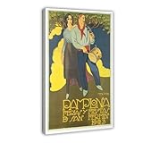 ZJIXAOSD Póster de viaje vintage de San Fermín de Pamplona para decoración de pared, pósteres para decoración de pared, hogar, bar, restaurante, garaje, cafetería, logotipo, regalo, 30 x 45 cm