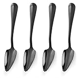 GENLGE Grapefruit Spoons Serrated Stainless, Grapefruit Spoon Set for Citrus Fruit, Serrated Edges S