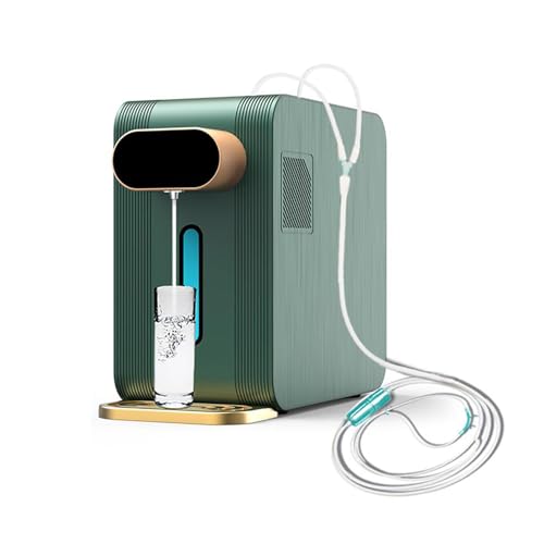 GERAZAHO Inhalador de hidrógeno H2, generador de hidrógeno electrolítico de Alta pureza del 99,99%, ionizador de Agua PEM/SPE, para inhalación y Consumo de Agua hidrogenada 300ml/min