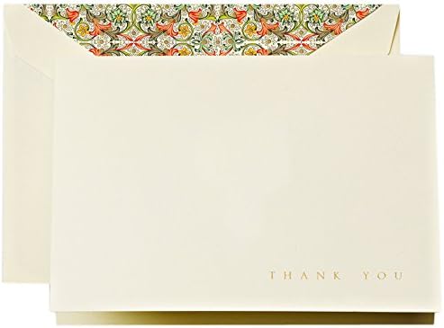 Crane & Co. Engraved Red Florentine Thank You Note (CT1509)