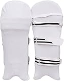 Raizex Colored Cricket Batting Pads Covers, Leg Guards Clads, Protection from Ball Scratches and dust (White, Men's Size)