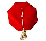 Grad Days Doctoral Graduation Tam Unisex Black Velvet with Gold Bullion Tassel Satin Silk Band (8...