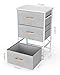 ROMOON Dresser for Bedroom, 3 Chest of Drawers, Fabric Nightstand with Organizer Storage Drawers, Small Closet Dresser for Bedroom, Closet, Entryway, Hallway, Nursery Room (Grey)