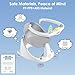 Baby Bath Seat for Babies 6 to 18 Months, Toddler Safety Bathtub Seat, Sit Up Bath Seat for Infant Bath Essentials with Soft Cushion & Suction Cups, Gray