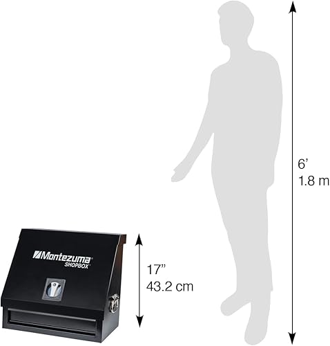 Miniatura 8 de Montezuma Acero 18" x 12" Triángulo Shopbox, Negro