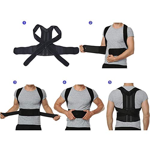 Corrector de postura de espalda unisex para evitar dolor de hombros 2