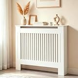FATIVO Copritermosifone Legno Bianco MDF Moderno 104Lx17Px100A cm interne