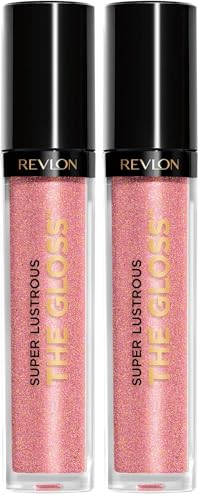 Image of Revlon Super Lustrous The Gloss, Non-Sticky, High Shine Glossy Finish, Lightweight Moisture Enriched With Agave, Moringa Oil Capuacu Butter - Rose Quartz(301), 3.8ml (Pack of 2)