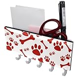 【Schöne Dekor Schlüsselhaken】5 Haken für Schlüsselhalter, Hutablage, Hundeleine hängen, Regenschirm usw. Halten Sie Ihren Eingangsbereich perfekt organisiert, ohne Unordnung zu verursachen