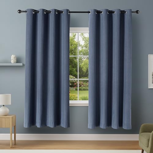 Amazon Basics 100% Blackout Curtains with Grommets, 2...