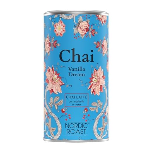 Nordic Roast | Chai Latte | Vanilla Dream | 320g | Mezcla de Chai Latte Instantáneo en Polvo | Té Chai Especiado con leche | para tu Hogar, Café, Restaurante | 12-15 Tazas