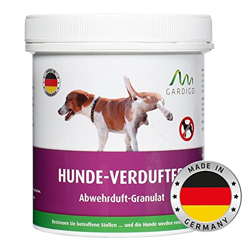 Gardigo Hundeschreck Granulat - Hunde-Verdufter - 3er Set | 900g | Mit Geraniol I Made in Germany I Hundeabwehr für Haus, Garten, Garage und Grundstück | Hundevertreiber für draußen