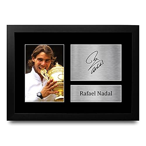 HWC Trading Rafael Nadal US Open Gifts - Imagen firmada para aficionados al tenis, enmarcado en A4