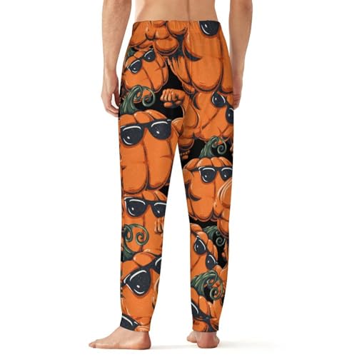 Muscular Pumpkin Trainer Men's Pajama Bottoms Sleep Lounge Soft Comfy Pants Sleepwear3
