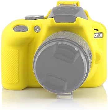 HUANGYUNCHAO YUNCHAO Camera Accessories Soft Silicone Protective Case for Nikon D3400 / D3300 Camera Bags, Yellow