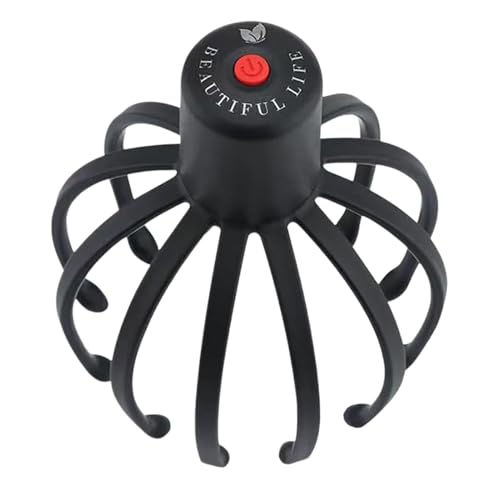 Masseur de tête pieuvre électrique pour relaxation du cuir chevelu anti stress sans fil