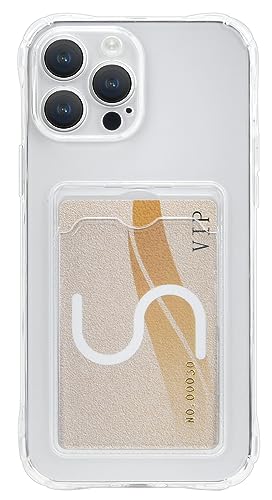 Image of Compatible with iPhone 13 Pro Max Case, Clear Protective Card Slot Case, Slim Fit Soft TPU Shockproof Wallet Case with Cute Card Holder Pocket for iPhone 13 Pro Max 6.7 Inch (Clear