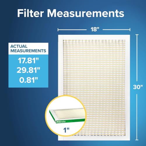 Image of Filtrete 18x30x1 Air Filter, MERV 8, MPR 700, 6 HVAC Filters