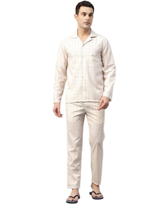 english navy Men Checked Wrinkle Resistant Night Suit-picture-37